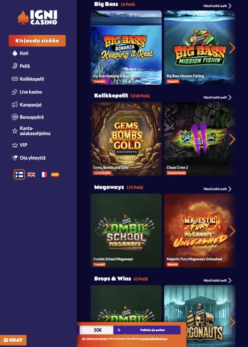 Pelejä Igni Casino