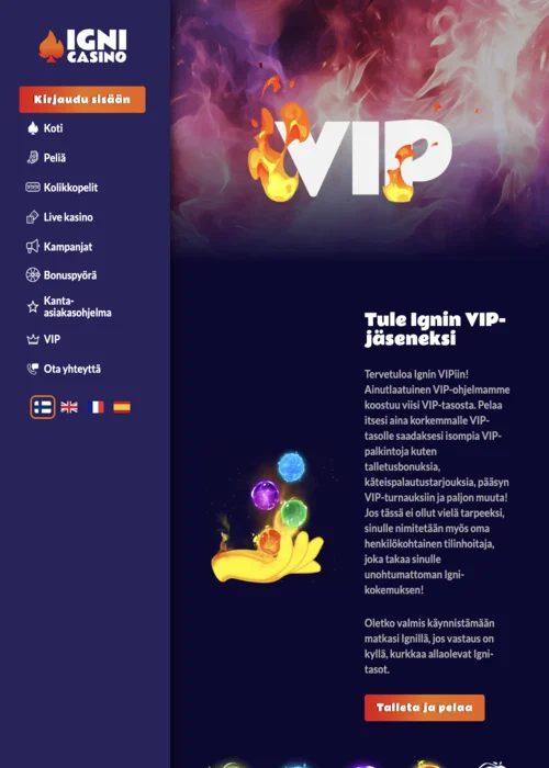 Rekisteröintiprosessi Igni Casino